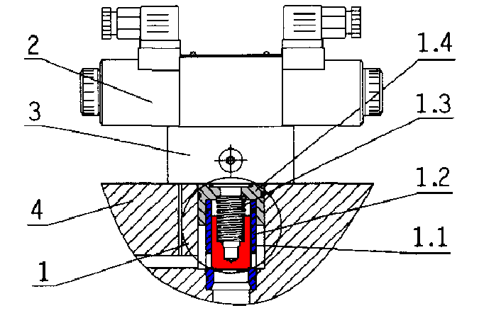 二通插裝閥的典型結構圖